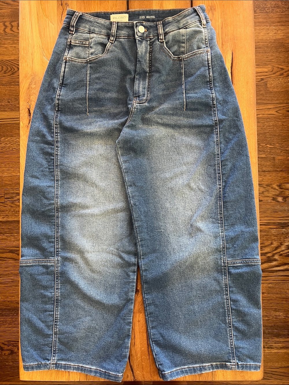 Anthropologie- Pilcro Kenna Mid-Rise Heritage Barrel Jeans- size 28 - Picture 6 of 12